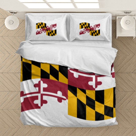 Waving Maryland Flag Bedding Sets
