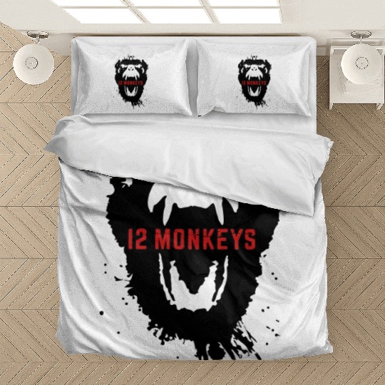 12 Monkeys Scream Stencil Tv Series 2015 Bedding Sets
