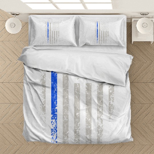 US Flag Blue Line Bedding Sets