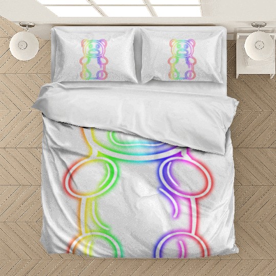 Neon Rainbow Gummy Bear Bedding Sets