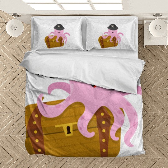 Treasure with pirate octopus Bedding Sets
