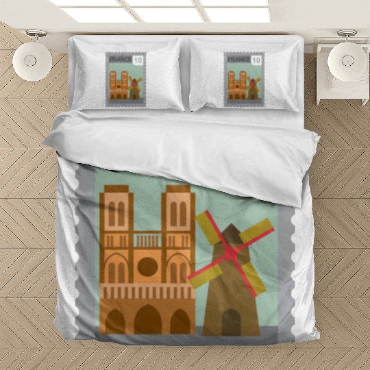 france post stamp Bedding Sets