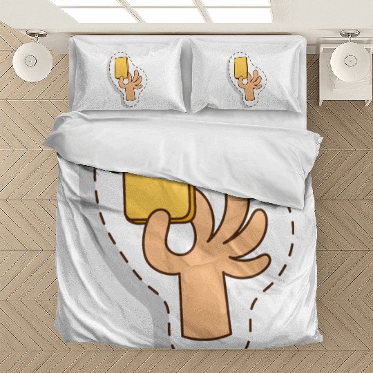 Football referee yellow card Bedding Sets