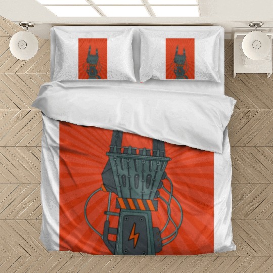hard rock horns robot Bedding Sets