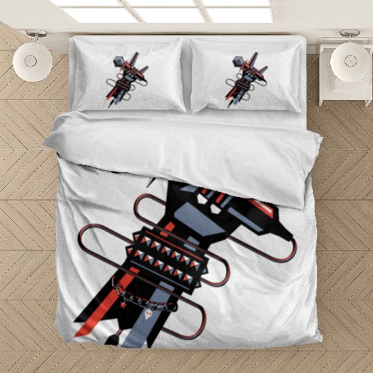 hard rock horns robot Bedding Sets