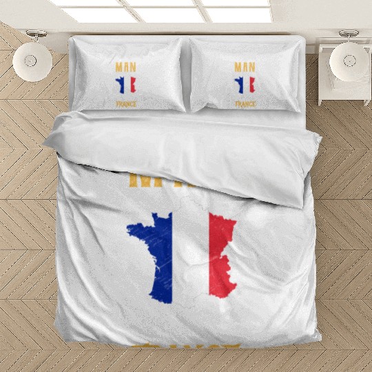 Never underestimate a man from france! Bedding Sets