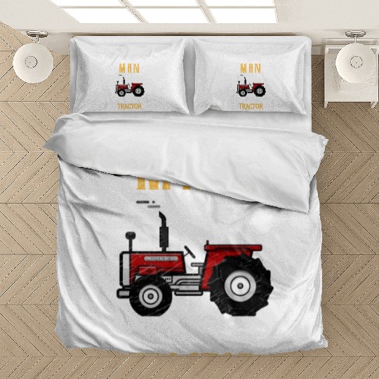 Never underestimate a man his tractor! Bedding Sets
