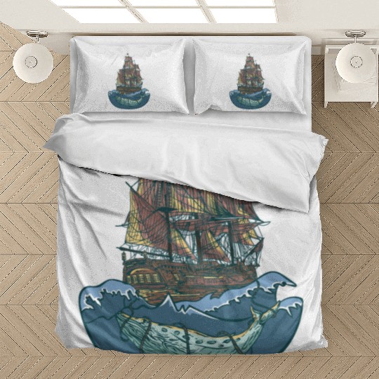 Whale ship Bedding Sets