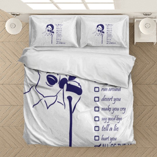 Things Rick Astley Will Never Do Bedding Sets