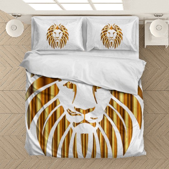 Gold Lion Design Bedding Sets