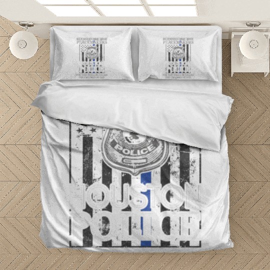 Houston Police Support Saint Michael Police Officer Prayer Bedding Sets