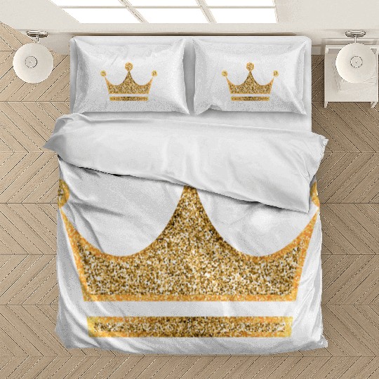 Vip golden crown monarch king vector image rap art Bedding Sets