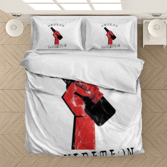 Resist Prohibition, Fist and Beer Bottle Design Bedding Sets
