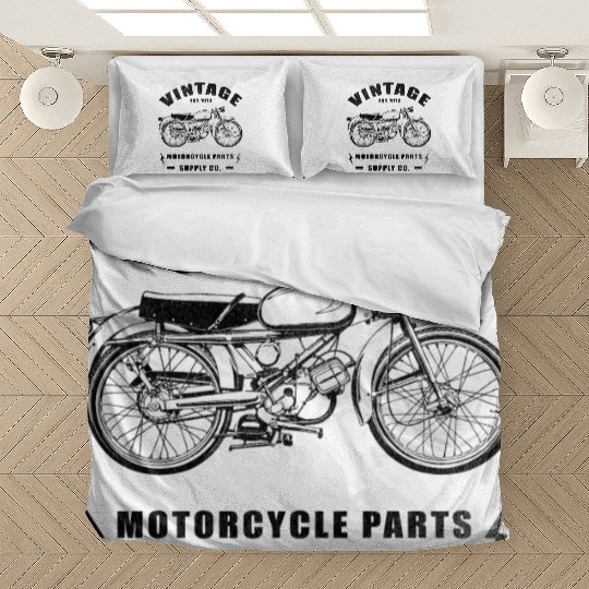 Vintage Classic Motorcycle Bedding Sets