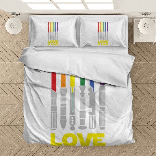 Lightsaber Rainbow - Love Is Love Bedding Sets