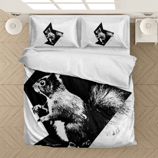 Squirrel-CutOut | black | Bedding Sets
