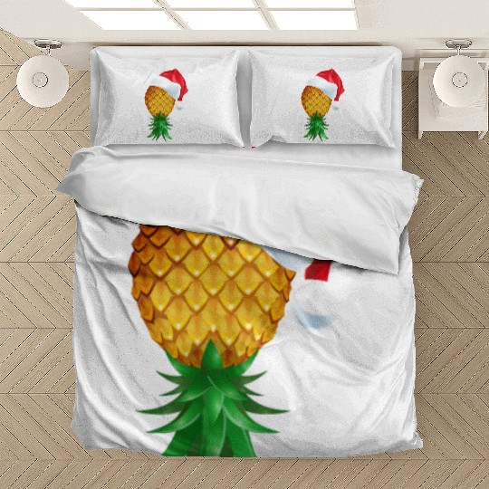 Santa Hat Swinger Upside Down Pineapple Bedding Sets