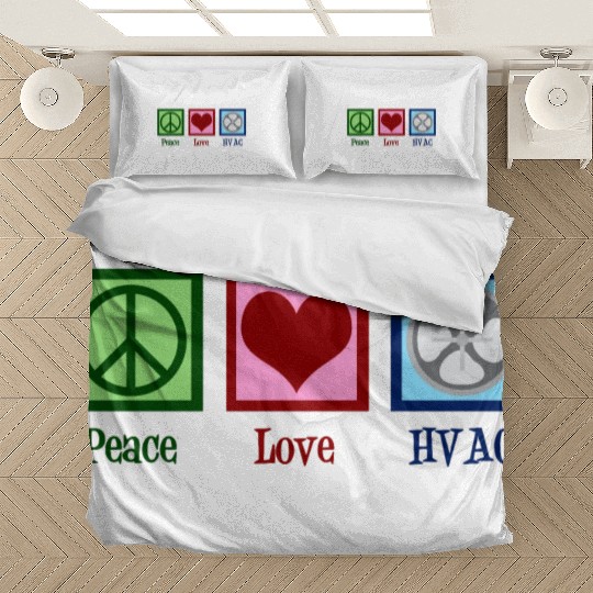 Peace Love HVAC Bedding Sets