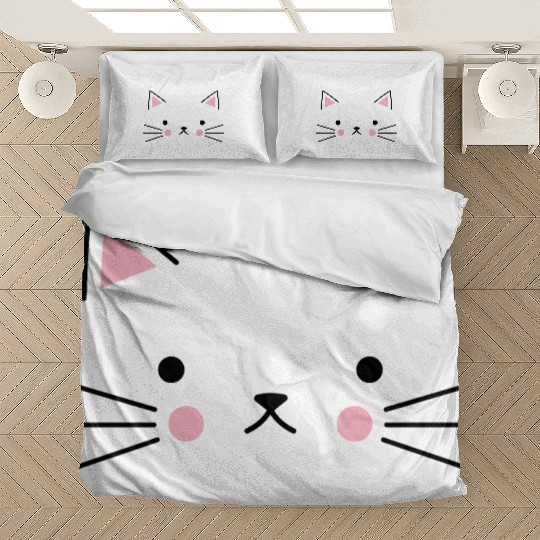 Cat Face Meow Bedding Sets