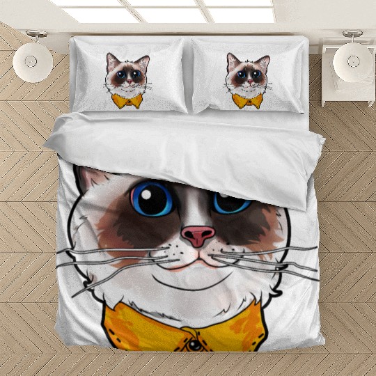 Ragdoll Cat Face Cats funny cute sweet Kitty gift Bedding Sets