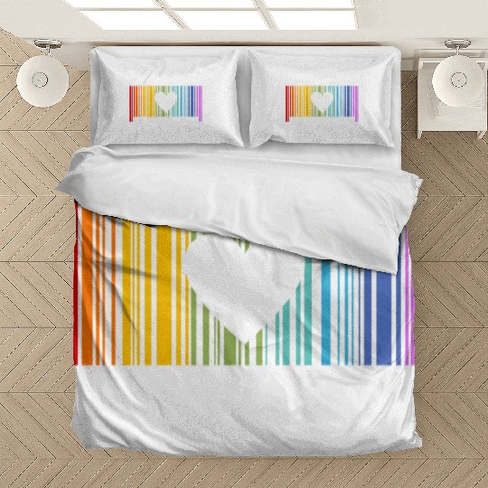 Love Is Love Barcod Rainbow Bedding Sets