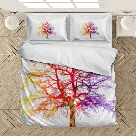 Fantasy tree gradient chakra forest peace Bedding Sets