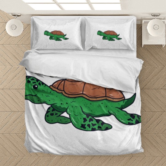Animal turtle reptile wildlife funny vector image Bedding Sets