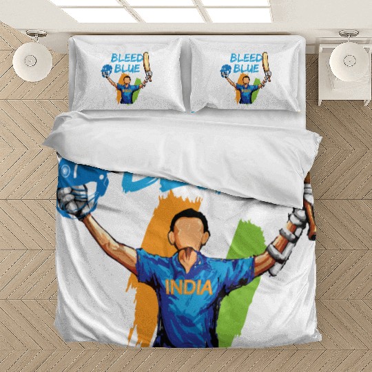Indian Cricket Team Supporters Bleed in Blue Bedding Sets