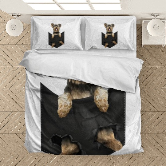 yorkshire terrier pocket mid classic dogs Bedding Sets