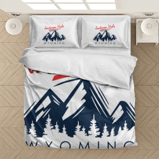 Jackson Hole Wyoming Bedding Sets Vintage City Retro Tshi