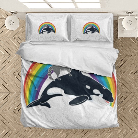 Raccoon Trash Panda Funny Orca Killer Whale Gift Bedding Sets