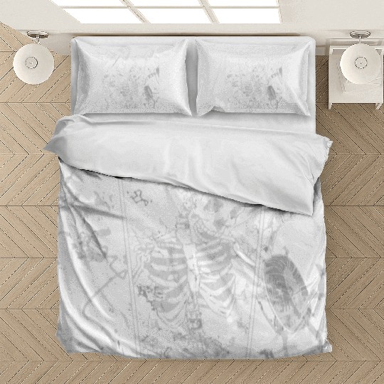 Heavy Metal Skelly (White) Bedding Sets