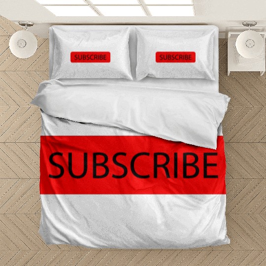 Youtube subscribe design Bedding Sets