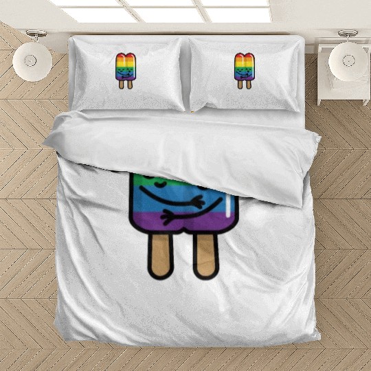 Let's stick together funny gay couple popsicle Bedding Sets