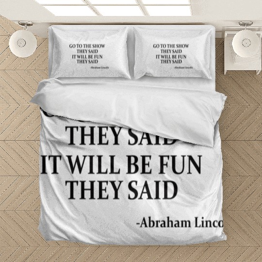 US HISTORY / ABRAHAM LINCOLN: Go To The Show Bedding Sets