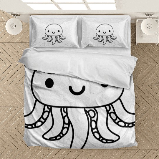 cute sweet squid octopus Bedding Sets