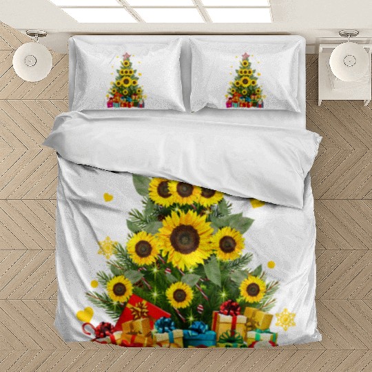 Sunflower Christmas Tree Bedding Sets