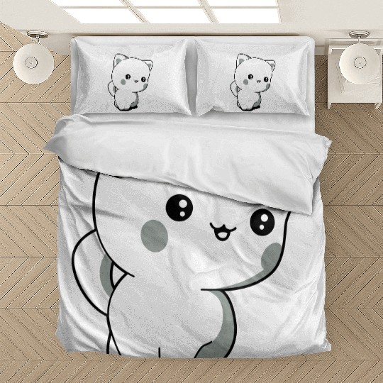 kitten chibi kawaii Bedding Sets