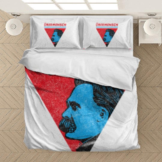 Vintage Übermensch Nietzsche Philosophy Nihilism Bedding Sets