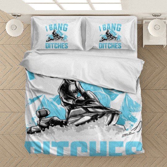 Snowmobile - I Bang Ditches Snowmobiling Bedding Sets