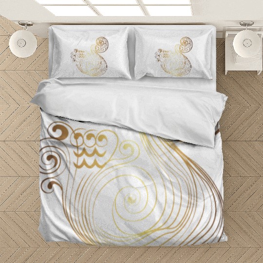 Aquarius Golden Bedding Sets