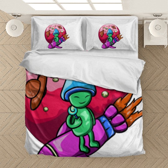 mushroom alien Bedding Sets