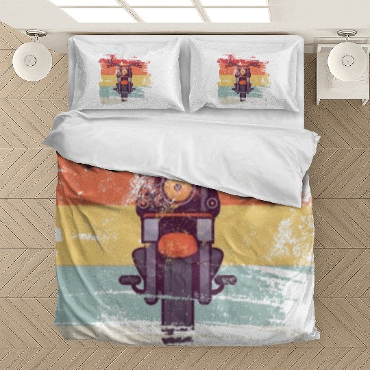 Motorcycle gift for Biker Bedding Sets