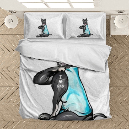 Cane Corso Tattoos I Love Dad Sitting Gift Father Bedding Sets