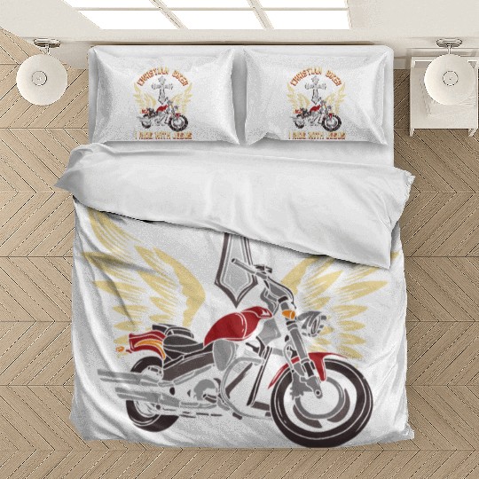 motorcycle motorcycle chopperChristian Motorcycle Bedding Sets