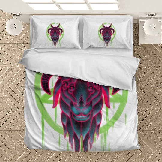 Neon Baphomet Bedding Sets