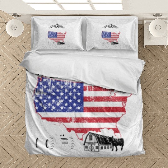 Proud American Farmer, Organic Farmer, Farmer Amer Bedding Sets
