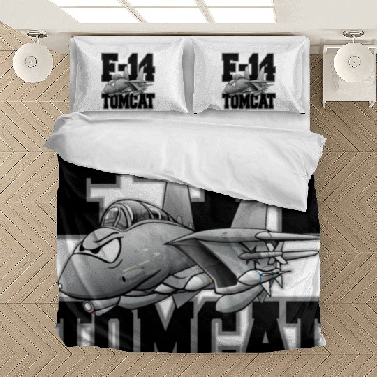 F-14 Tomcat Military Fighter Jet Aircraft Cartoon Bedding Sets