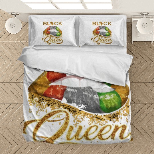 Black queen lips Bedding Sets