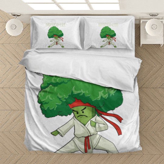 Brocco Lee Broccoli Karate Vegan Vegetarian MMA Bedding Sets